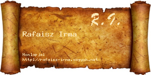 Rafaisz Irma névjegykártya