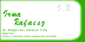 irma rafaisz business card